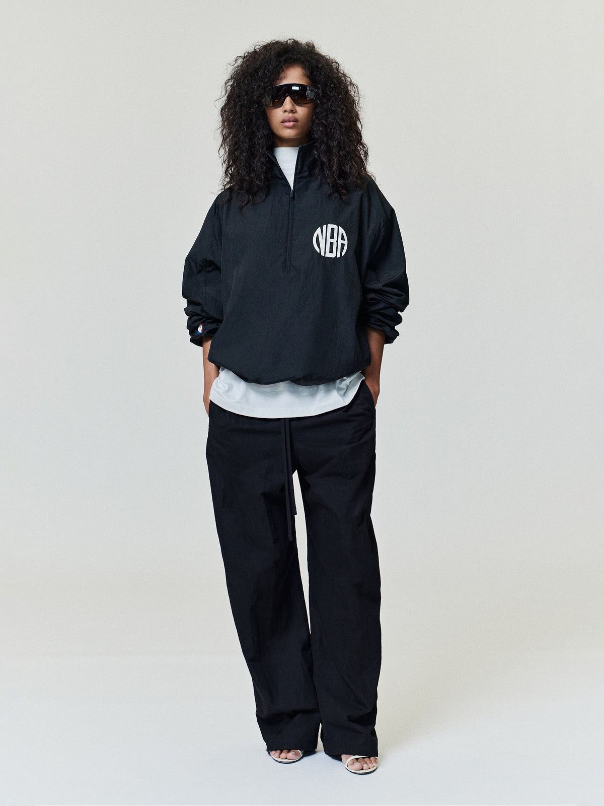 Fear of God Essentials NBA 1/2 Zip Slim Monogram Jacket Black