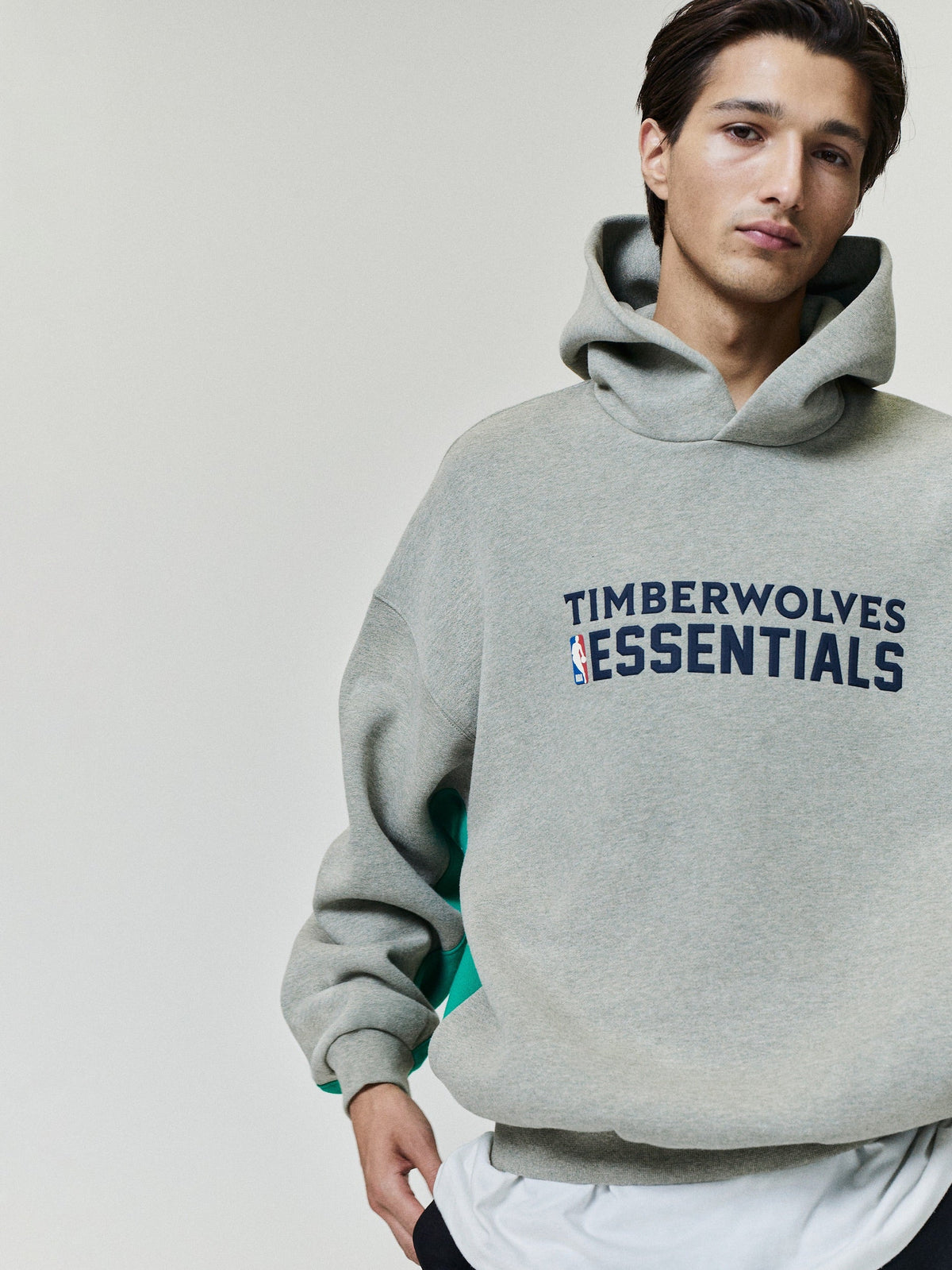 Fear of God Essentials Timberwolves 90s Relaxed Hoodie Seal Heather