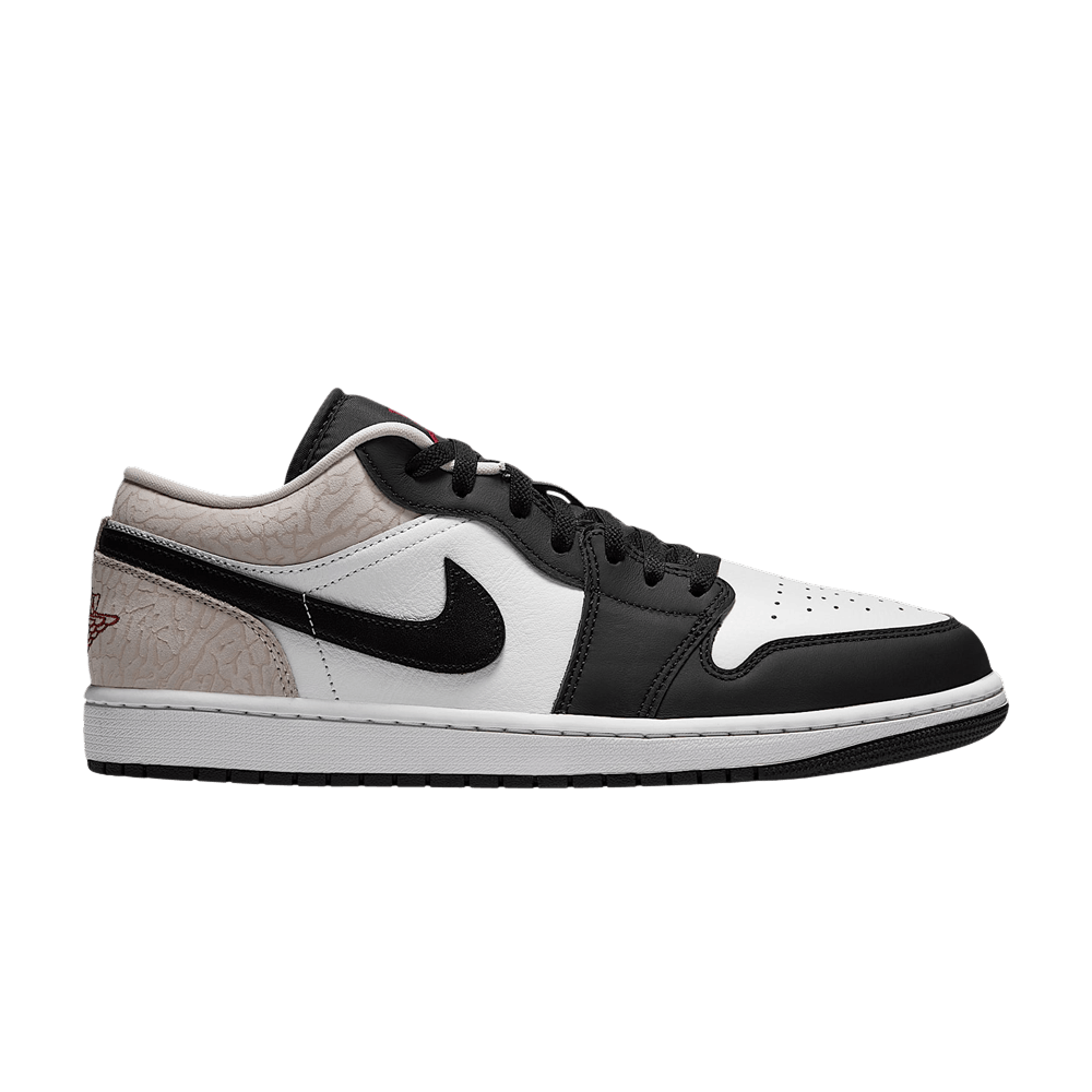 Jordan 1 Low SE Black White Light Orewood Brown Team Red