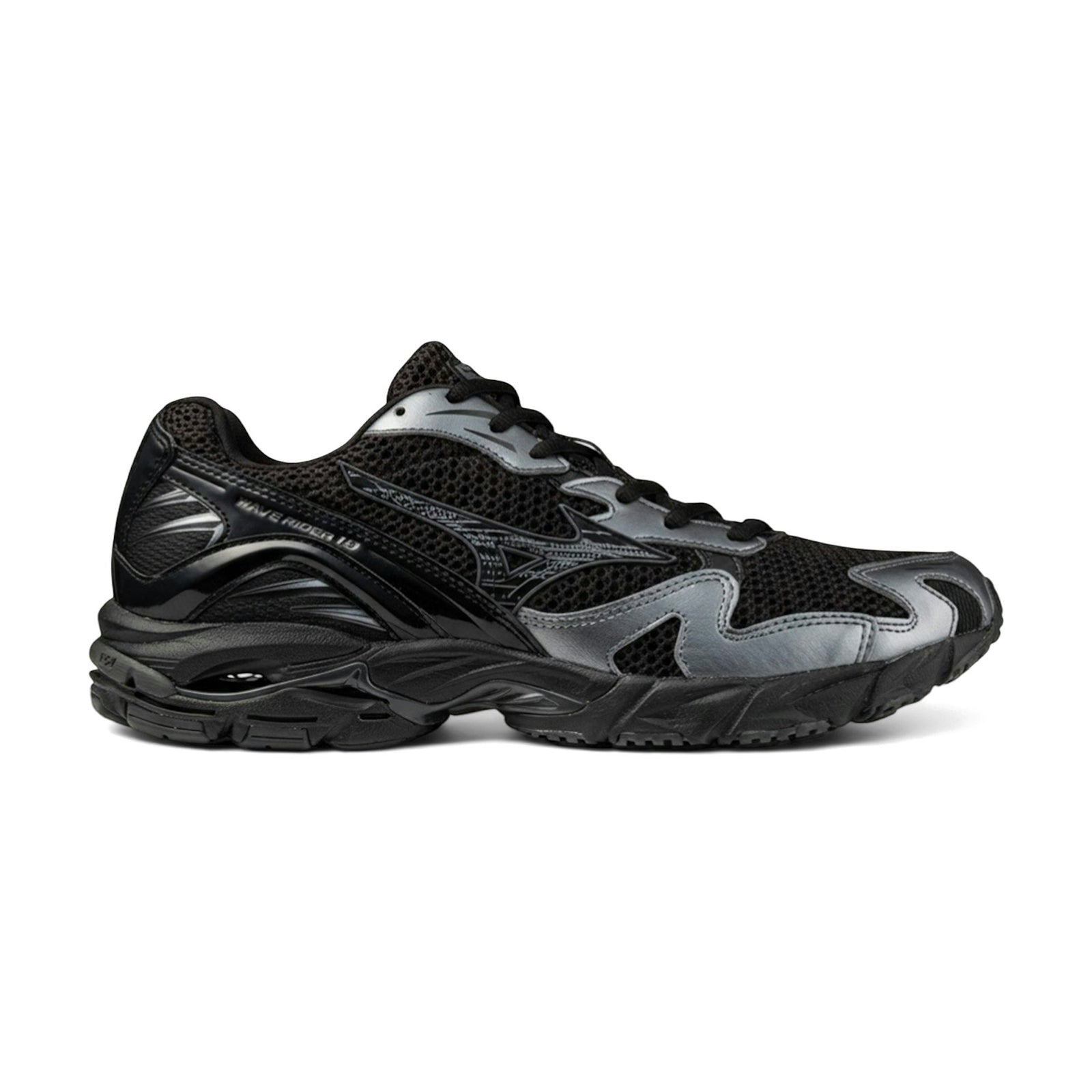 Mizuno Wave Rider 10 Black Metallic Grey front