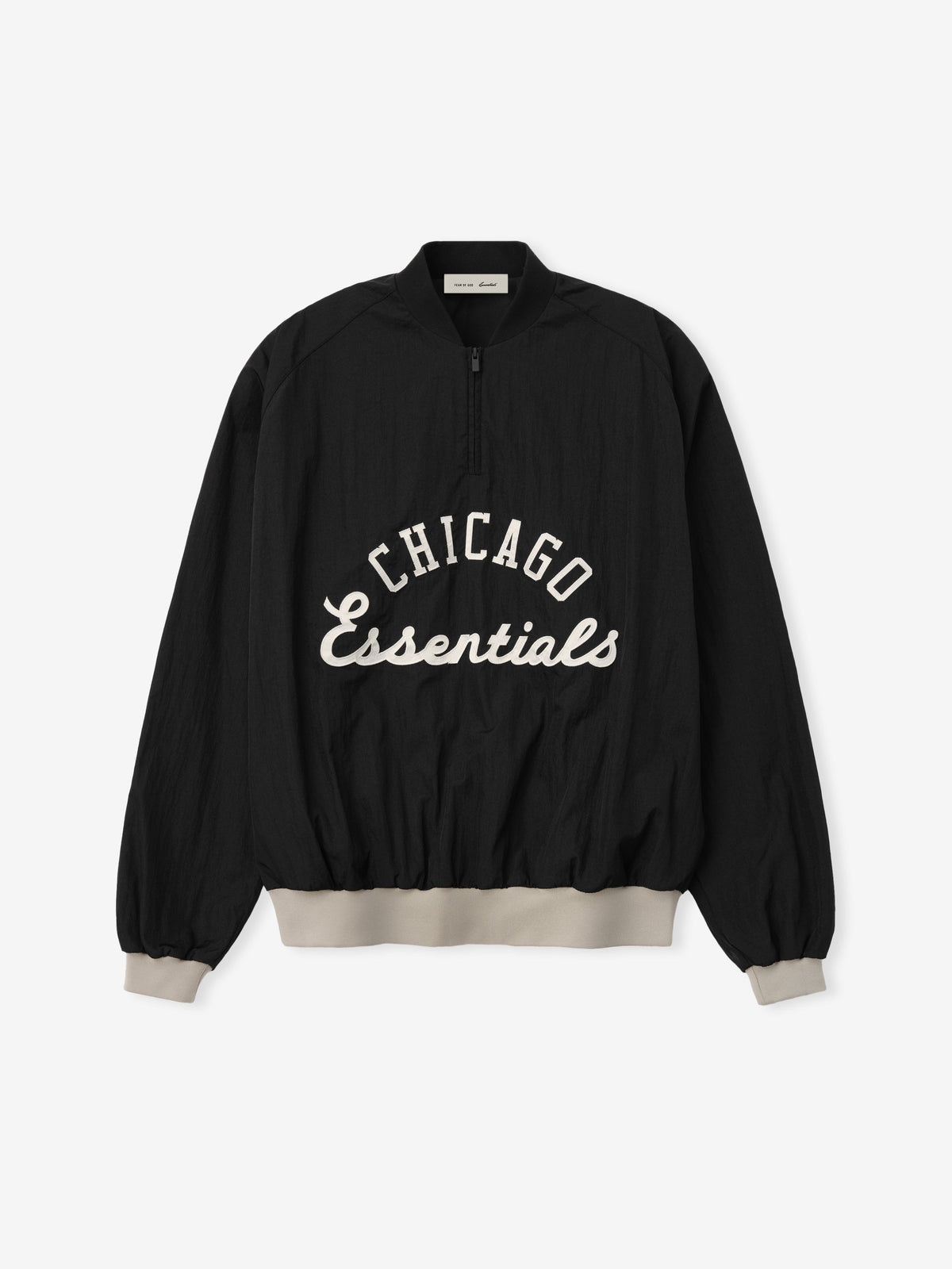 Fear of God Essentials White Sox Half Zip Pullover Black - Im Your Wardrobe