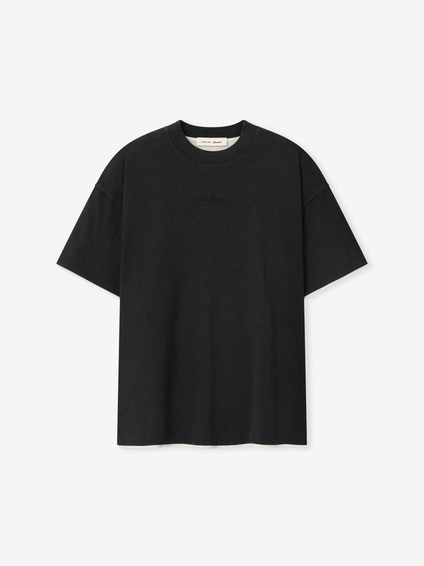 Fear of God Essentials Classic Double Layer Tee Washed Vintage Black