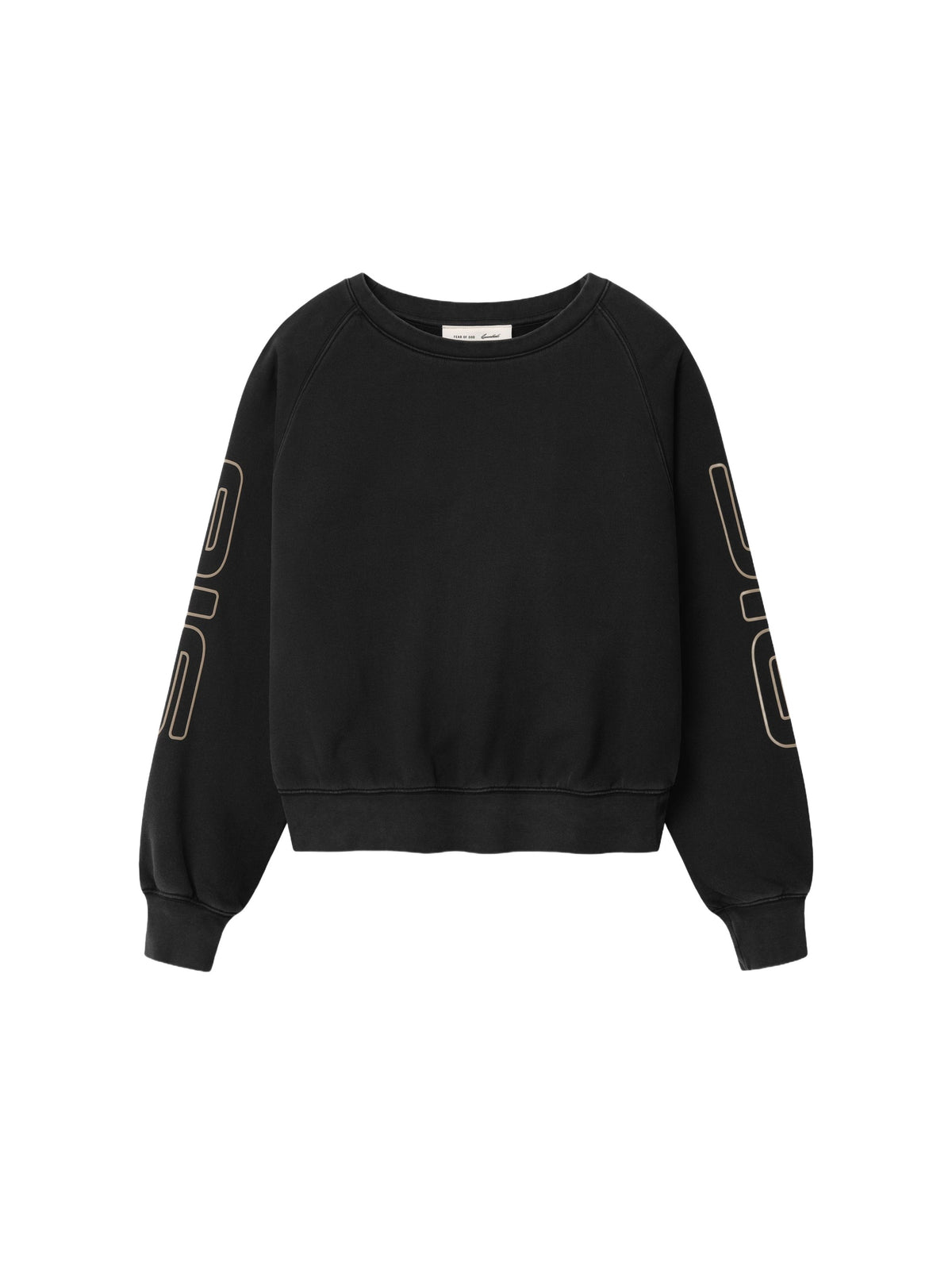 Fear of God Essentials Women's Classic Raglan Boatneck Washed Vintage Black