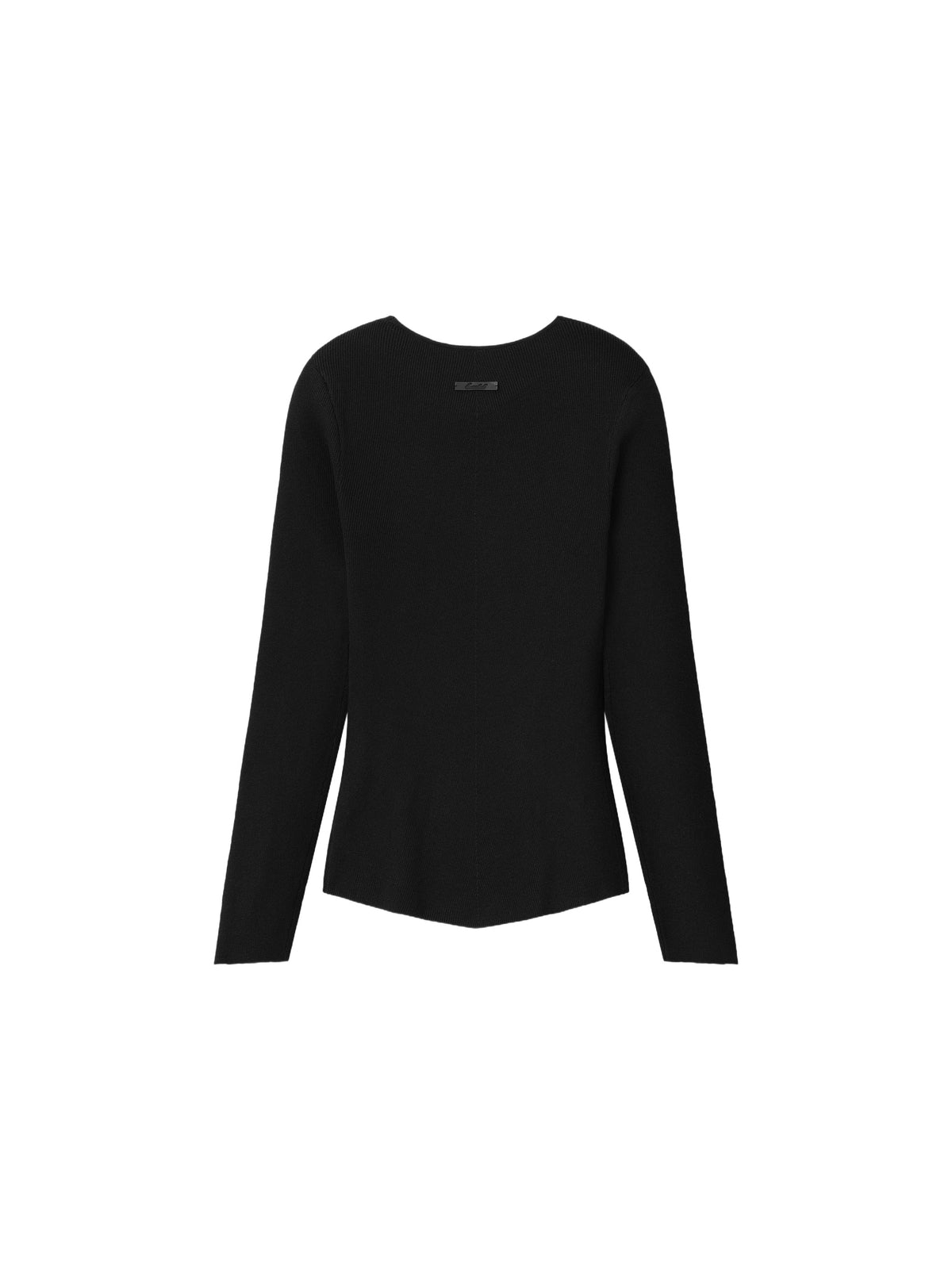 Fear of God Essentials Women's Rib Knit Chevron V-Neck Vintage Black