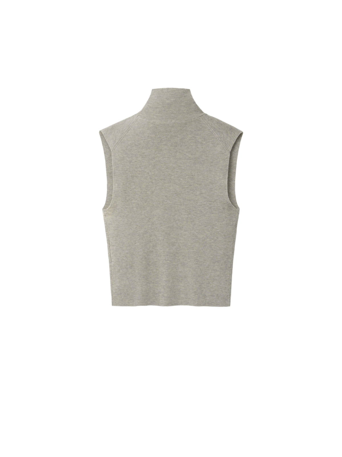 Fear of God Essentials Women's Rib Knit Standing Collar Sleeveless Tank Pyrite Heather