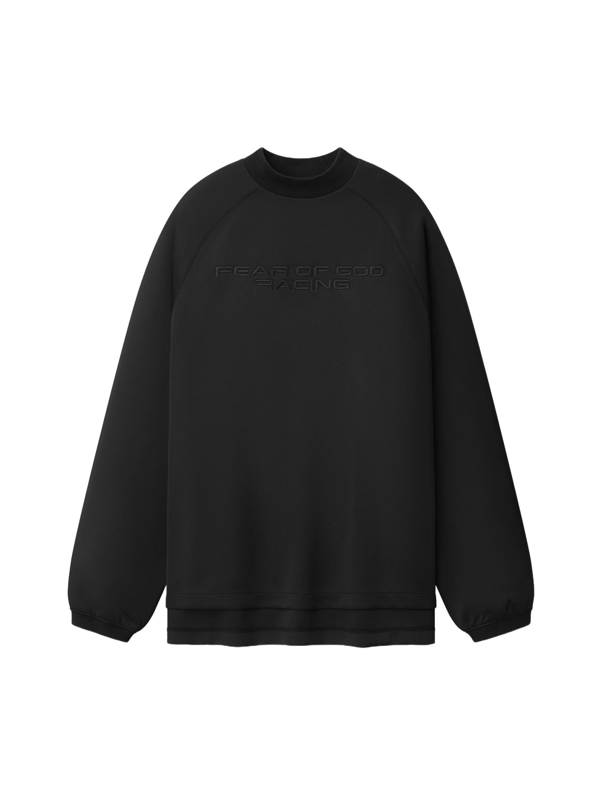 Fear of God Essentials Tricot 90s Relaxed Long Sleeve Mock Neck Black