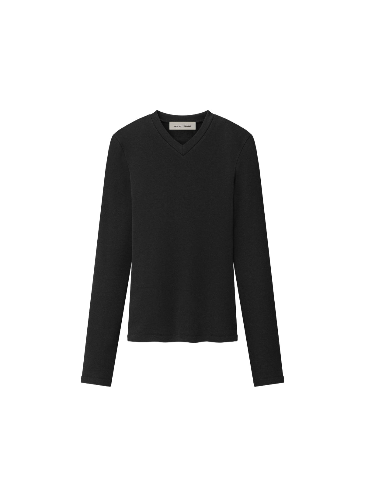 Fear of God Essentials Women's Longsleeve V-Neck Vintage Black