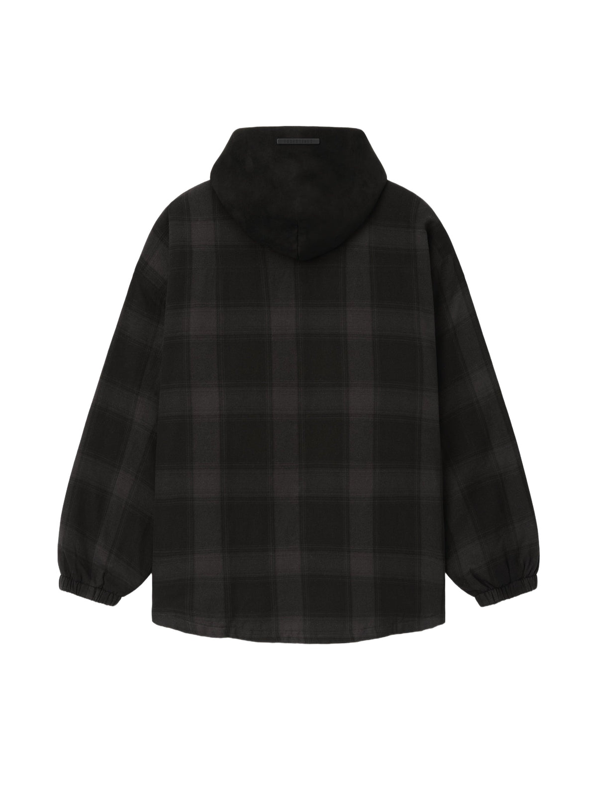Fear of God Essentials Padded Shirt Jacket Overdyed Vintage Black Plaid