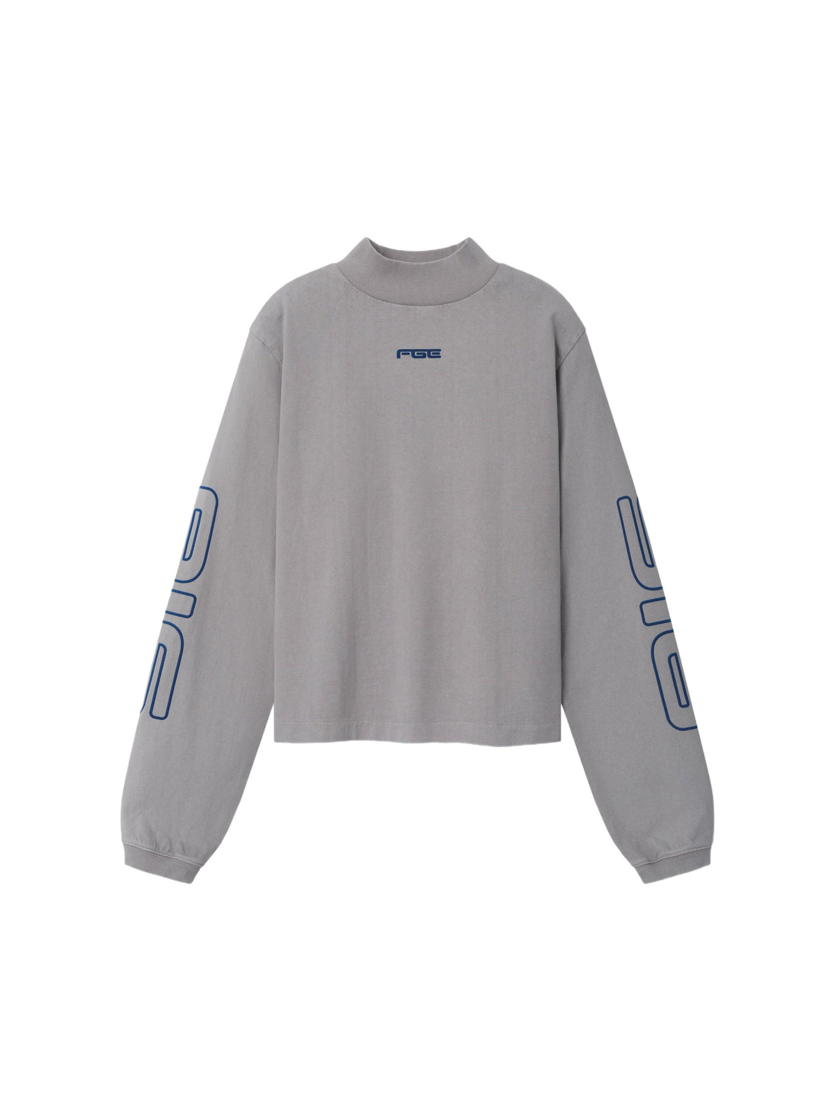 Fear of God Essentials Women's Slim Mock Neck Longsleeve Tee Washed Smoke