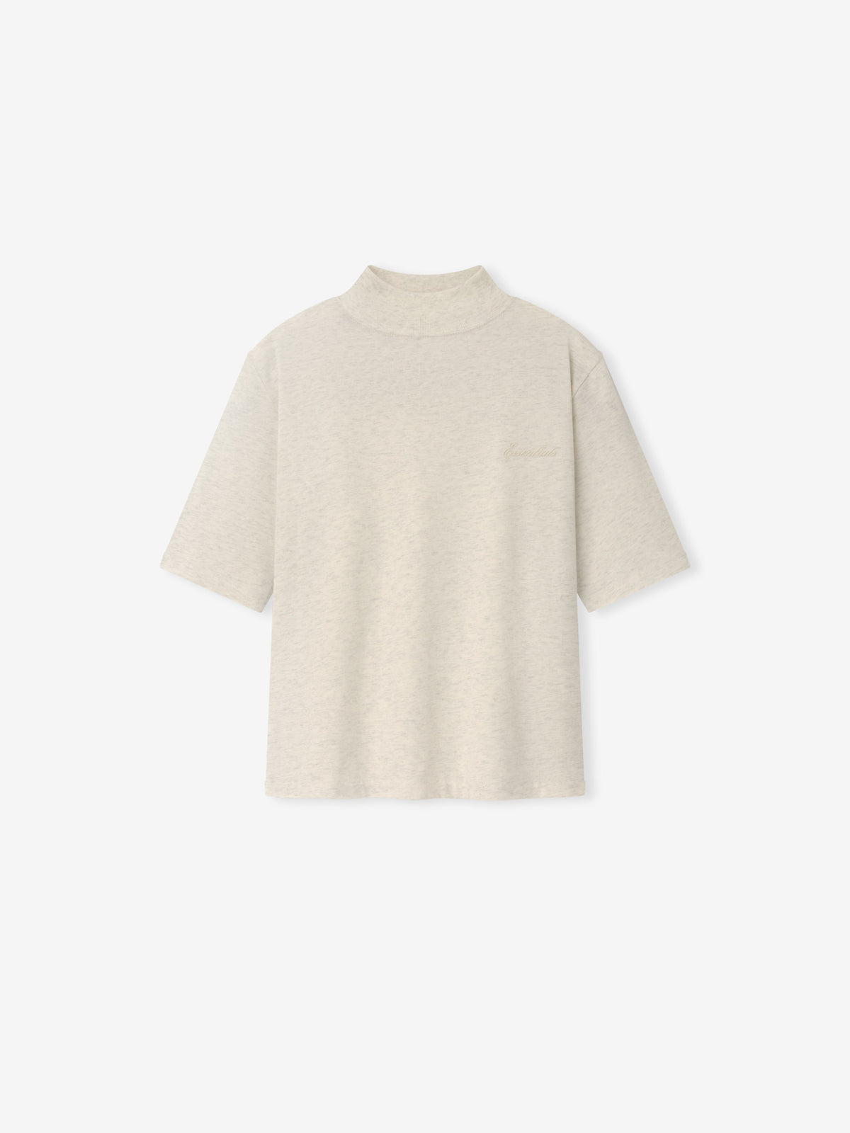 Fear of God Essentials Women's Slim Mock Neck Tee Marble Heather
