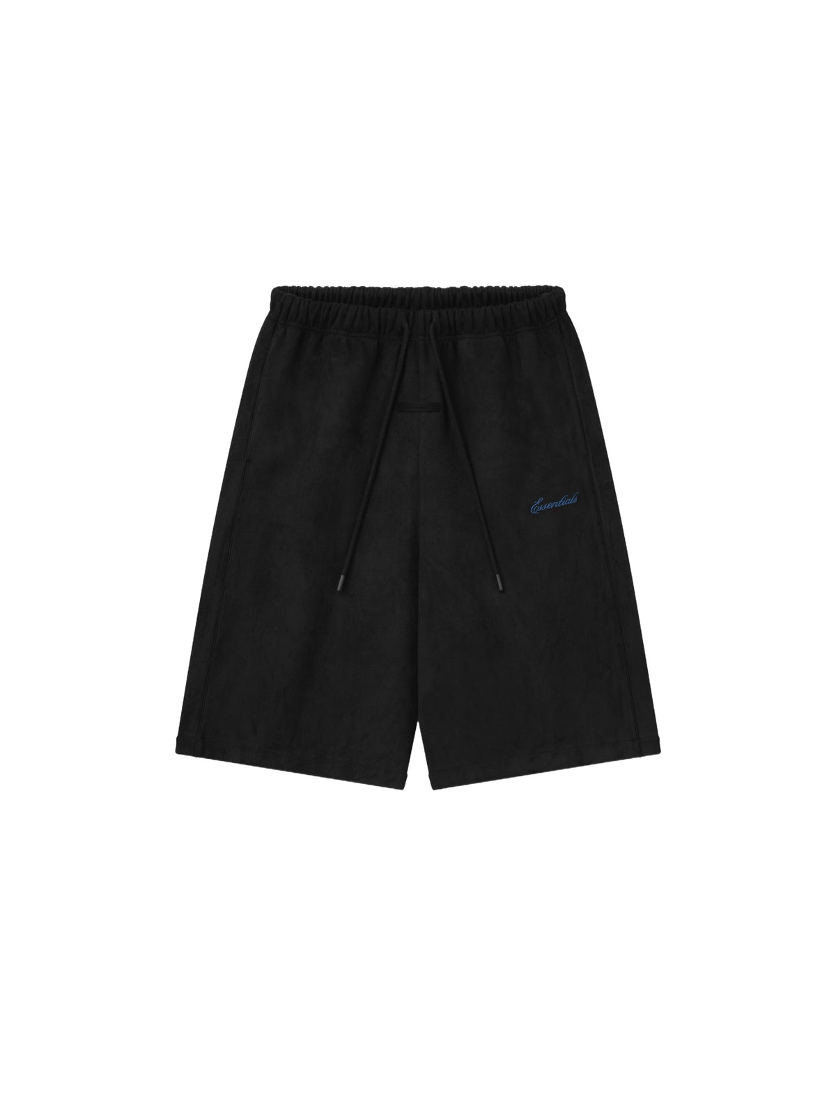 Fear of God Essentials Suede Fleece Signature Relaxed Short W/ Piping Black