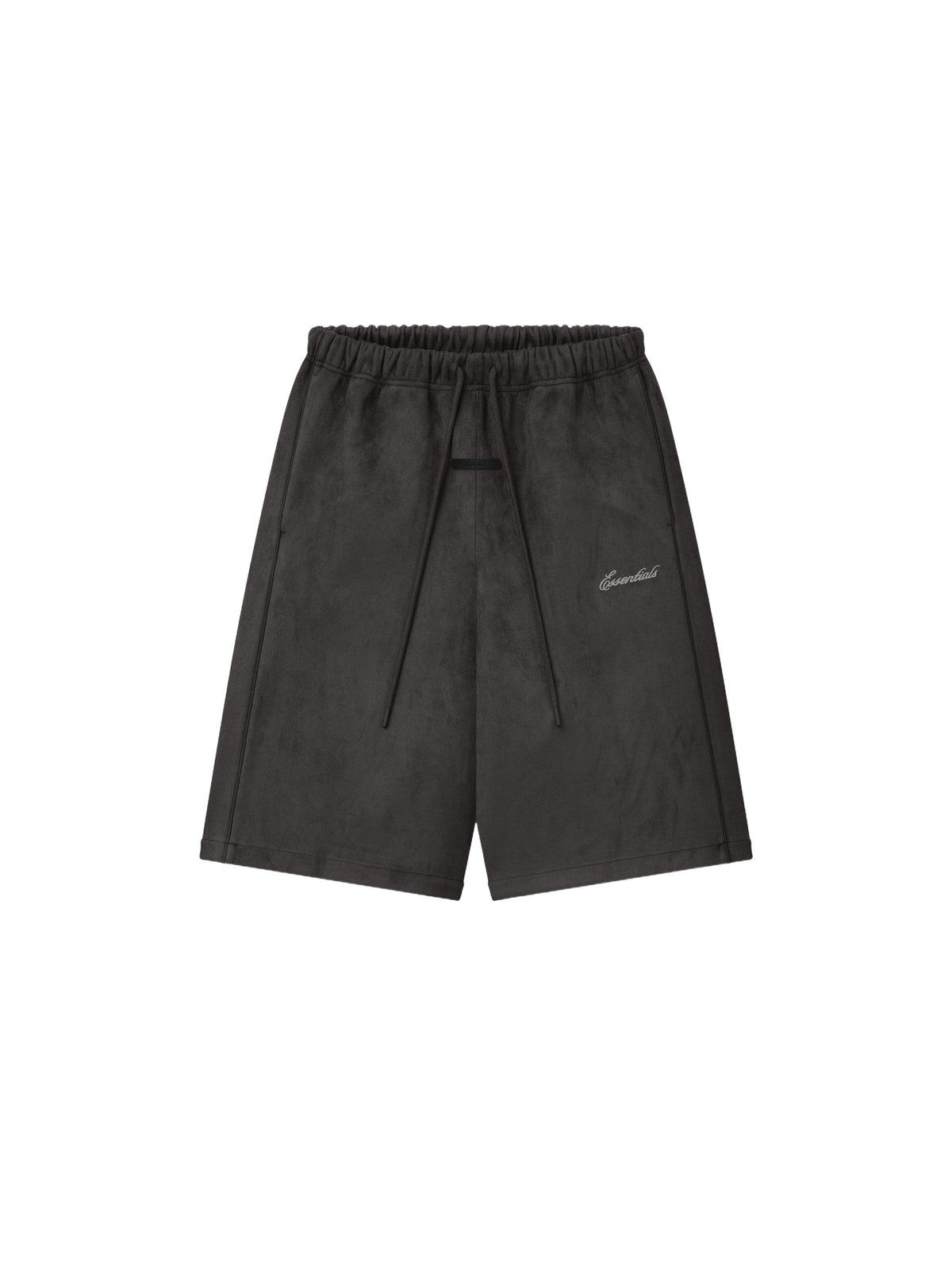 Fear of God Essentials Suede Fleece Signature Relaxed Short W/ Piping Ink Black