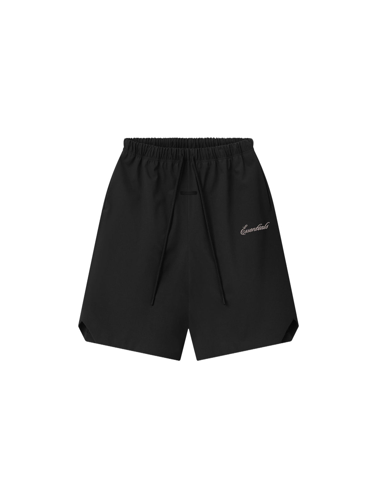 Fear of God Essentials Bonded Nylon Signature Relaxed Short W/ Slit Black