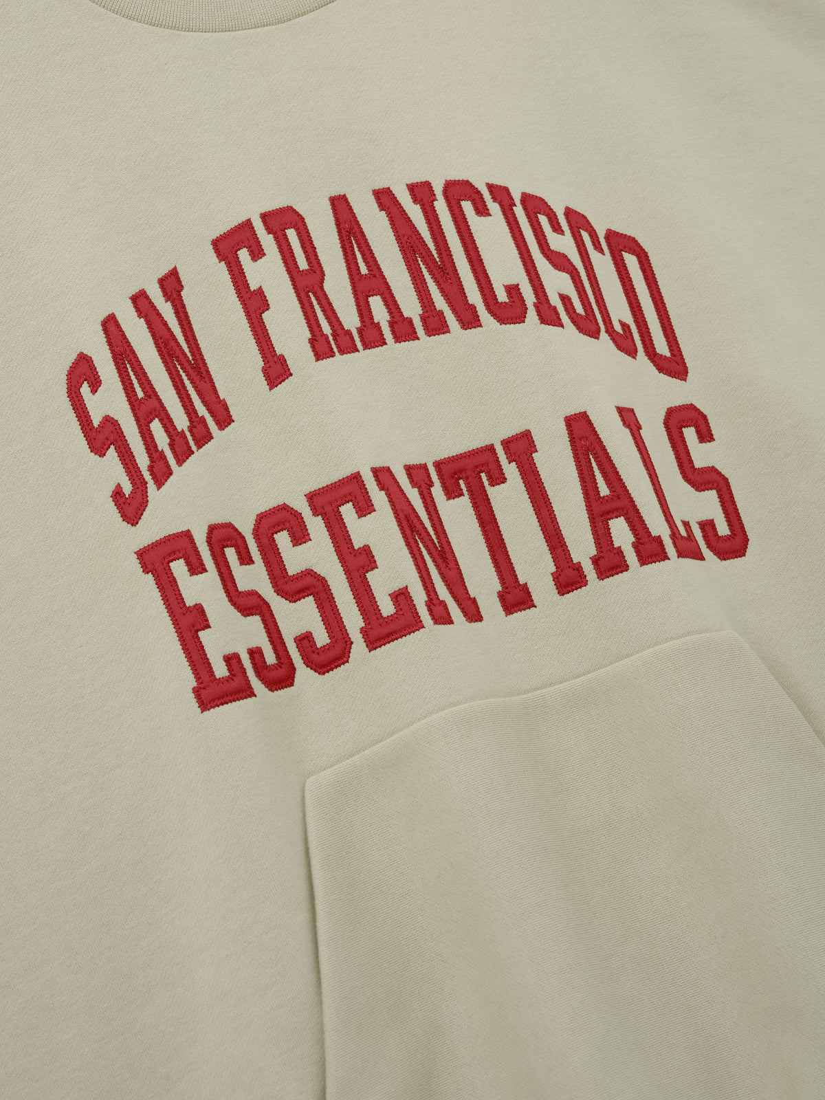 Fear of God Essentials 49ers 90s Relaxed Crewneck Sandstone