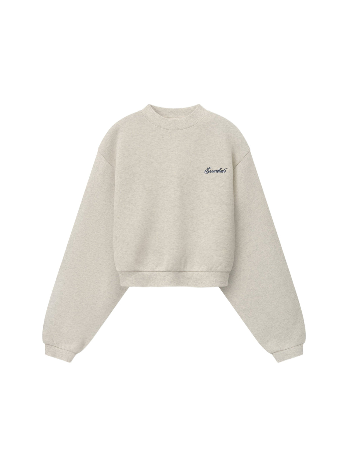 Fear of God Essentials Women's Modern Cropped Crewneck Sweatshirt Marble Heather