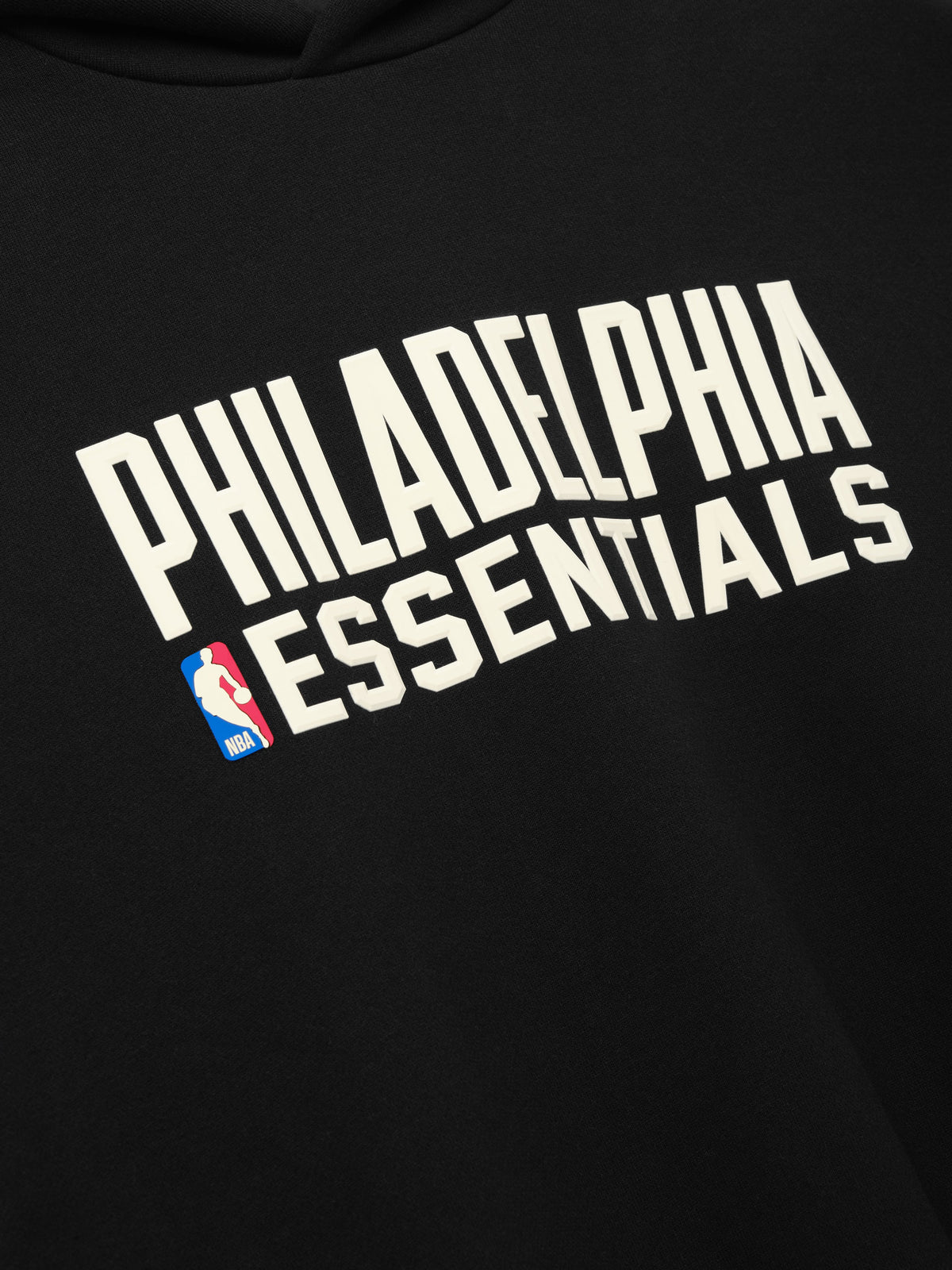 Fear of God Essentials Sixers 90s Relaxed Hoodie Black