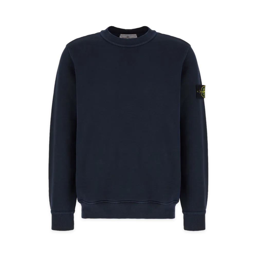 Stone Island Badge Crewneck Sweatshirt Navy