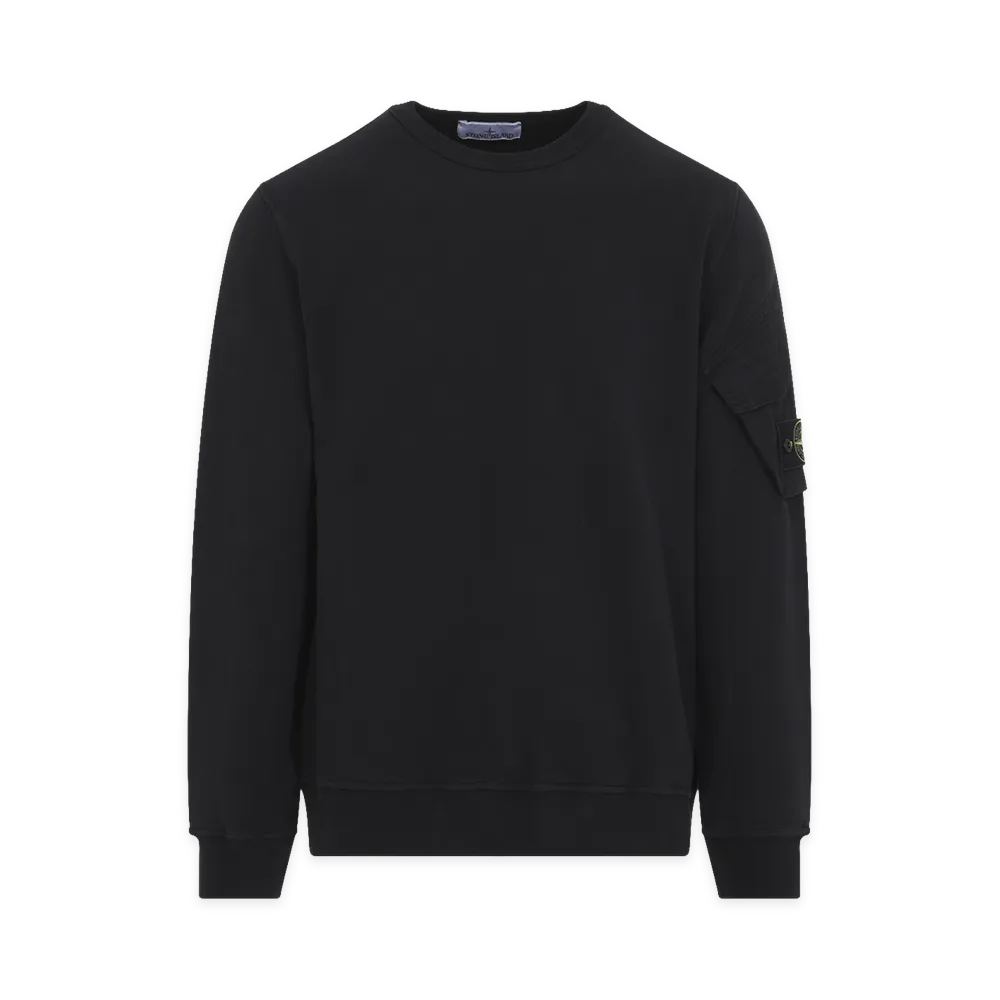 Stone Island Cotton Crewneck Sweatshirt Black