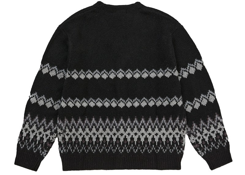 Supreme Metallic Fair Isle Cardigan Black