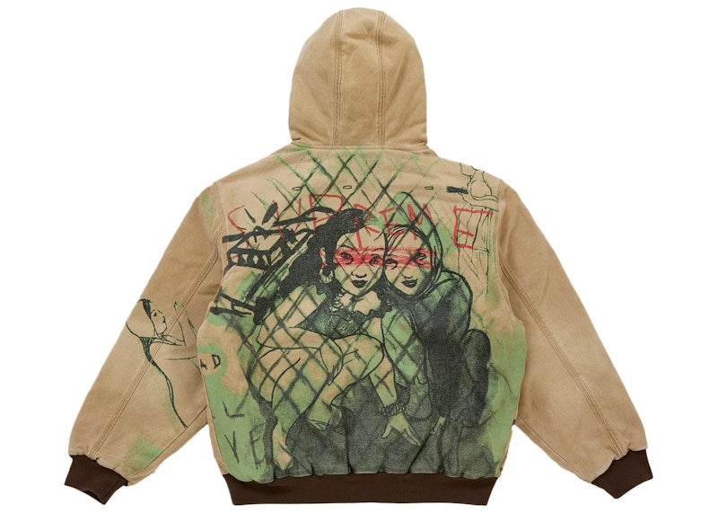 Supreme x Rita Ackermann Hooded Work Jacket Tan