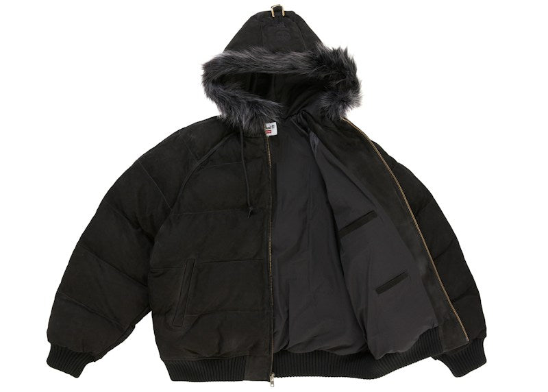 Supreme x Timberland Suede Puffer Jacket Black