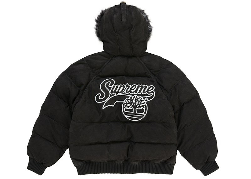 Supreme x Timberland Suede Puffer Jacket Black