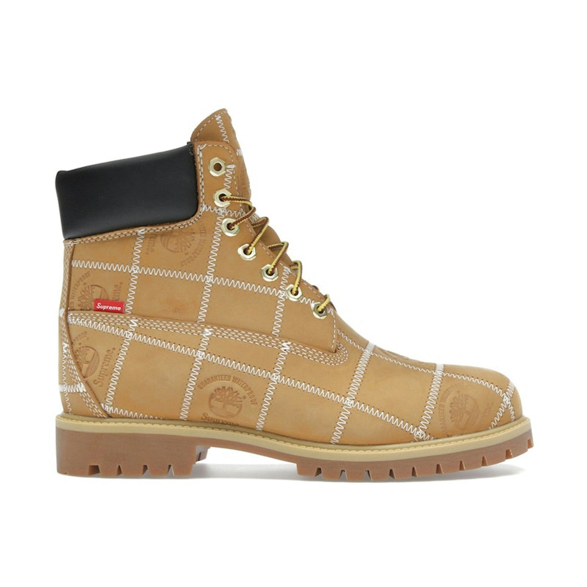 Supreme x Timberland Patchwork 6 Inch Boot Wheat front