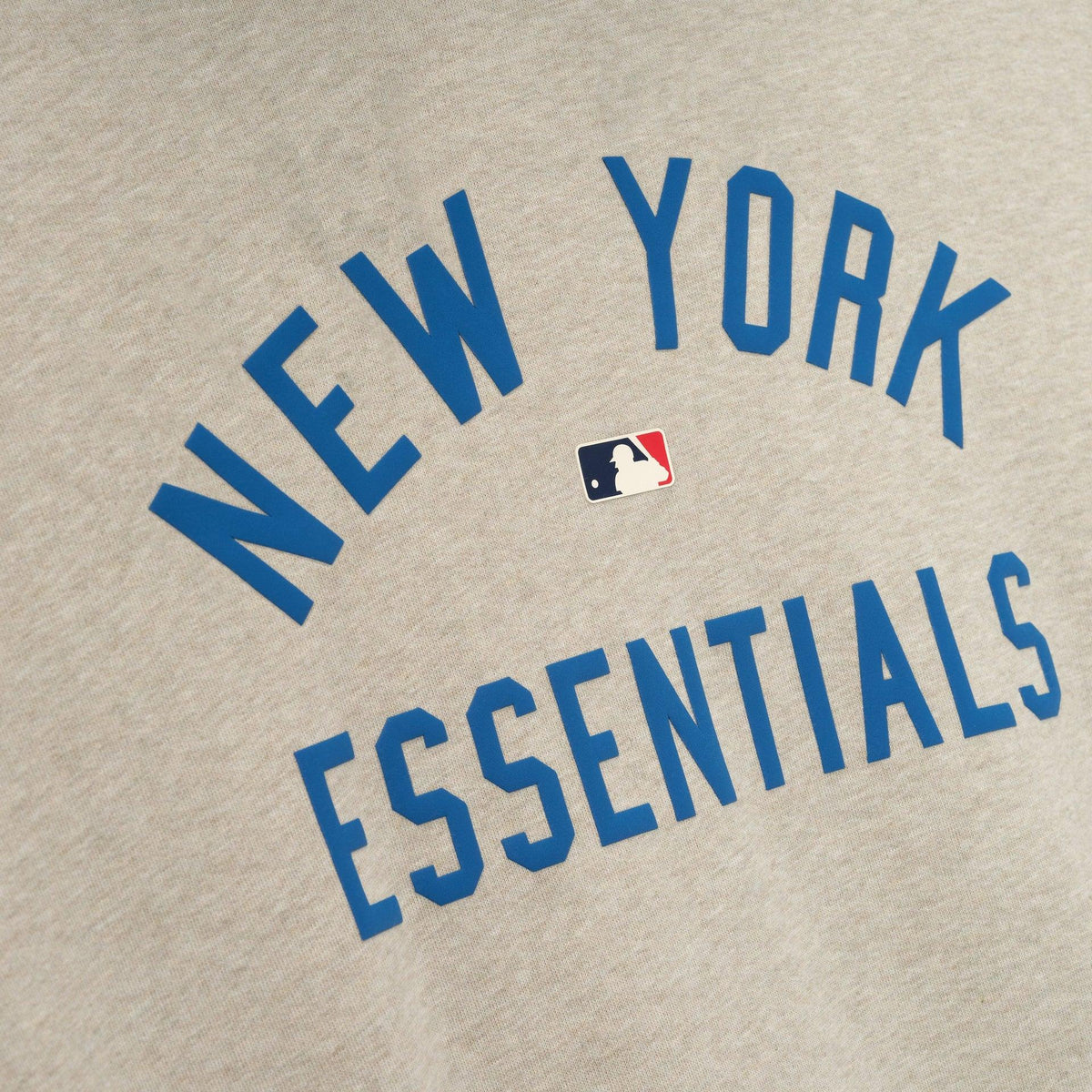 Fear of God Essentials Mets Sport Hoodie Heather Stone/Blue Sapphire