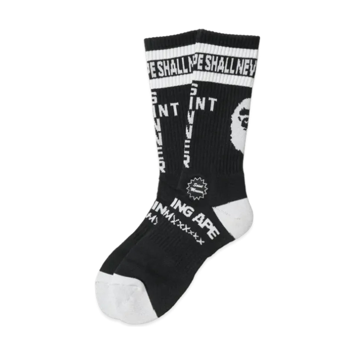 A Bathing Ape x Saint Michael Socks Black front