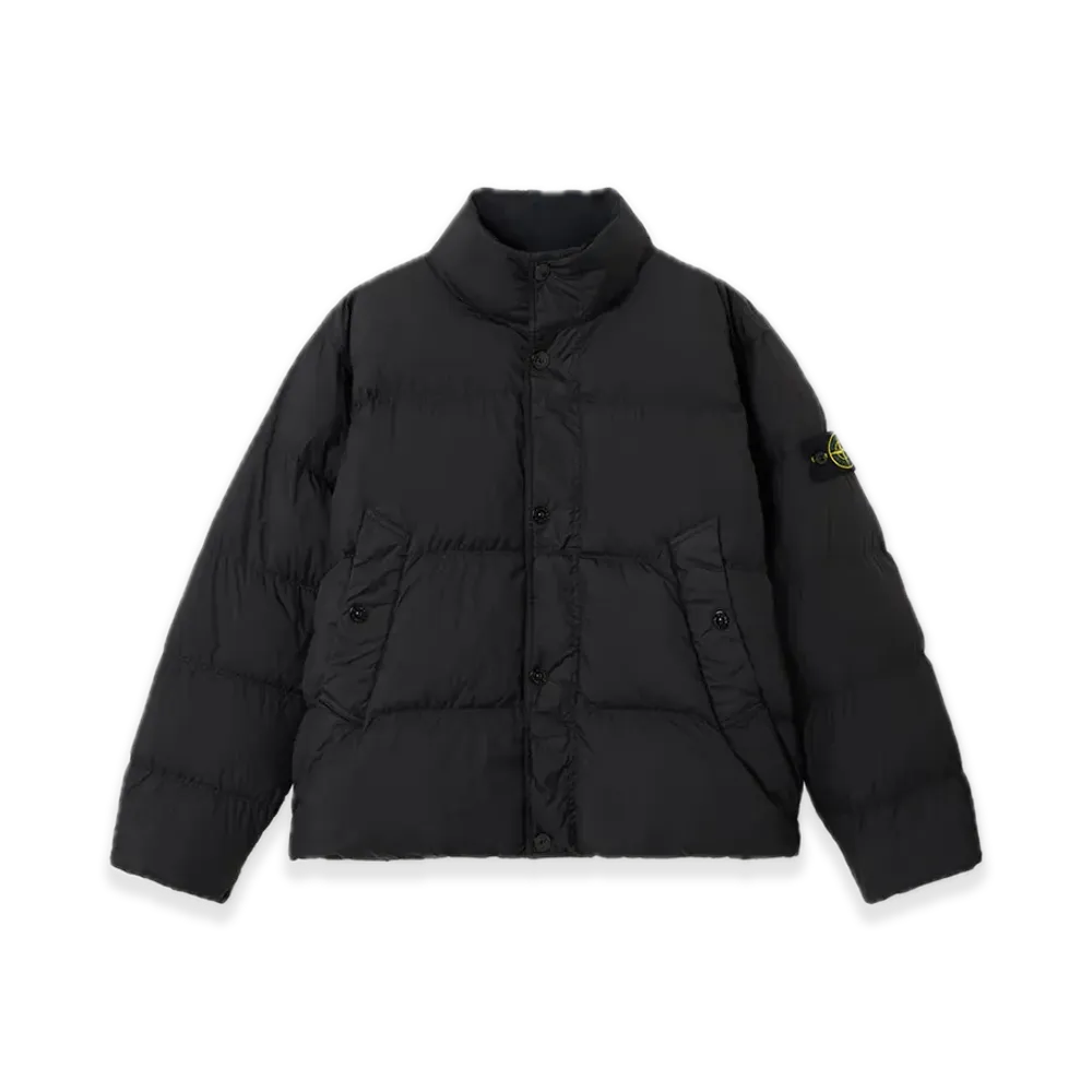 Stone Island Crinkle Reps Recycled Nylon Down Jacket Black