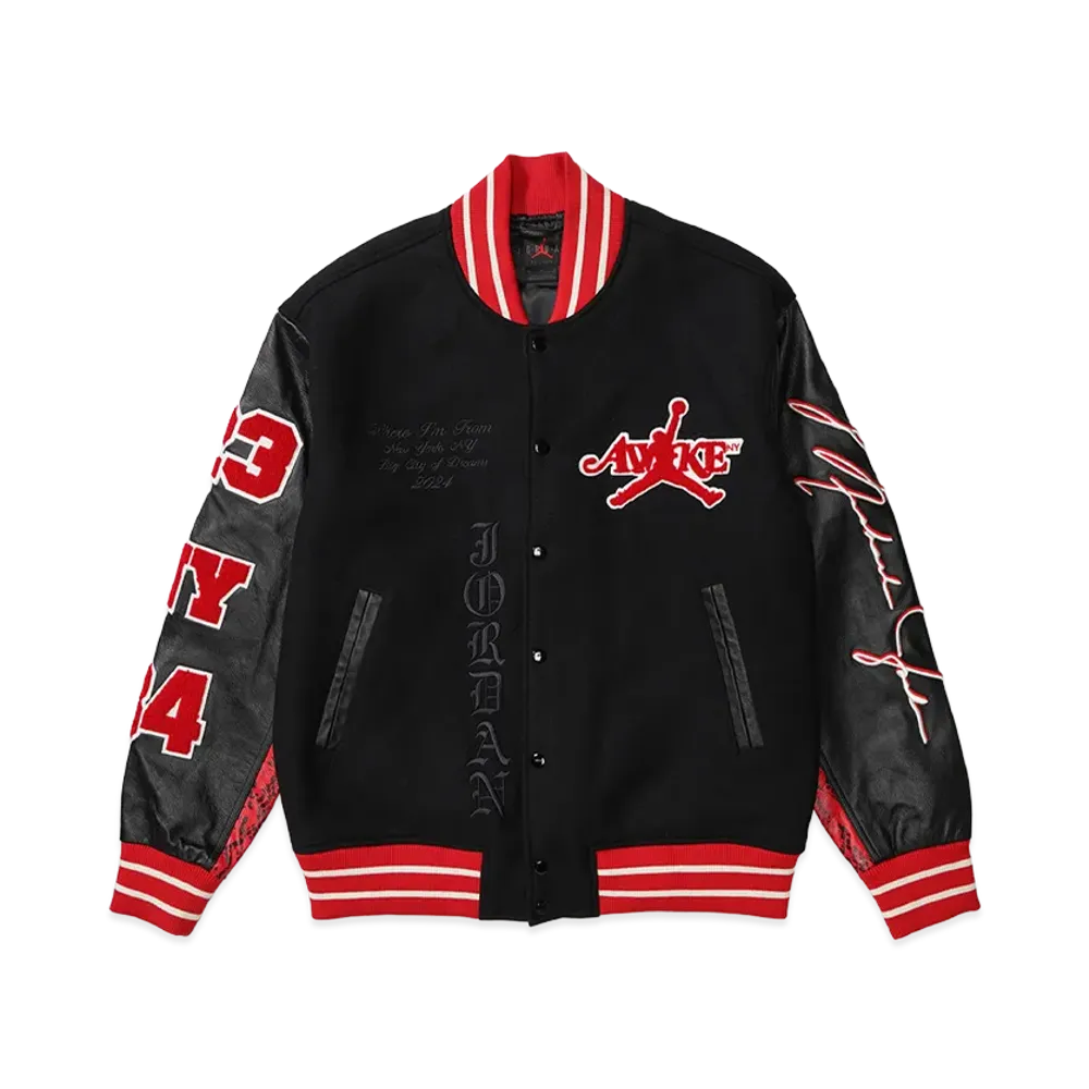 Jordan x Awake NY Varsity Jacket Black