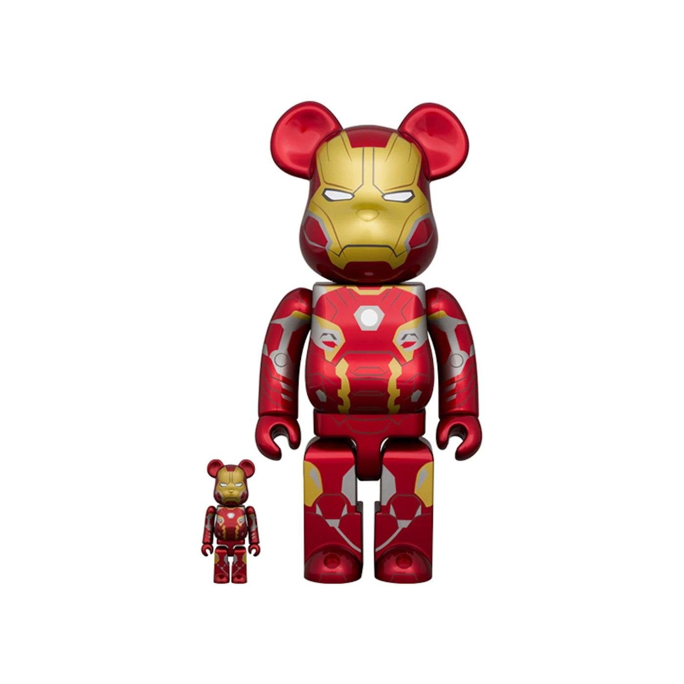 Bearbrick Iron Man Mark 45 100% & 400% Set - Im Your Wardrobe