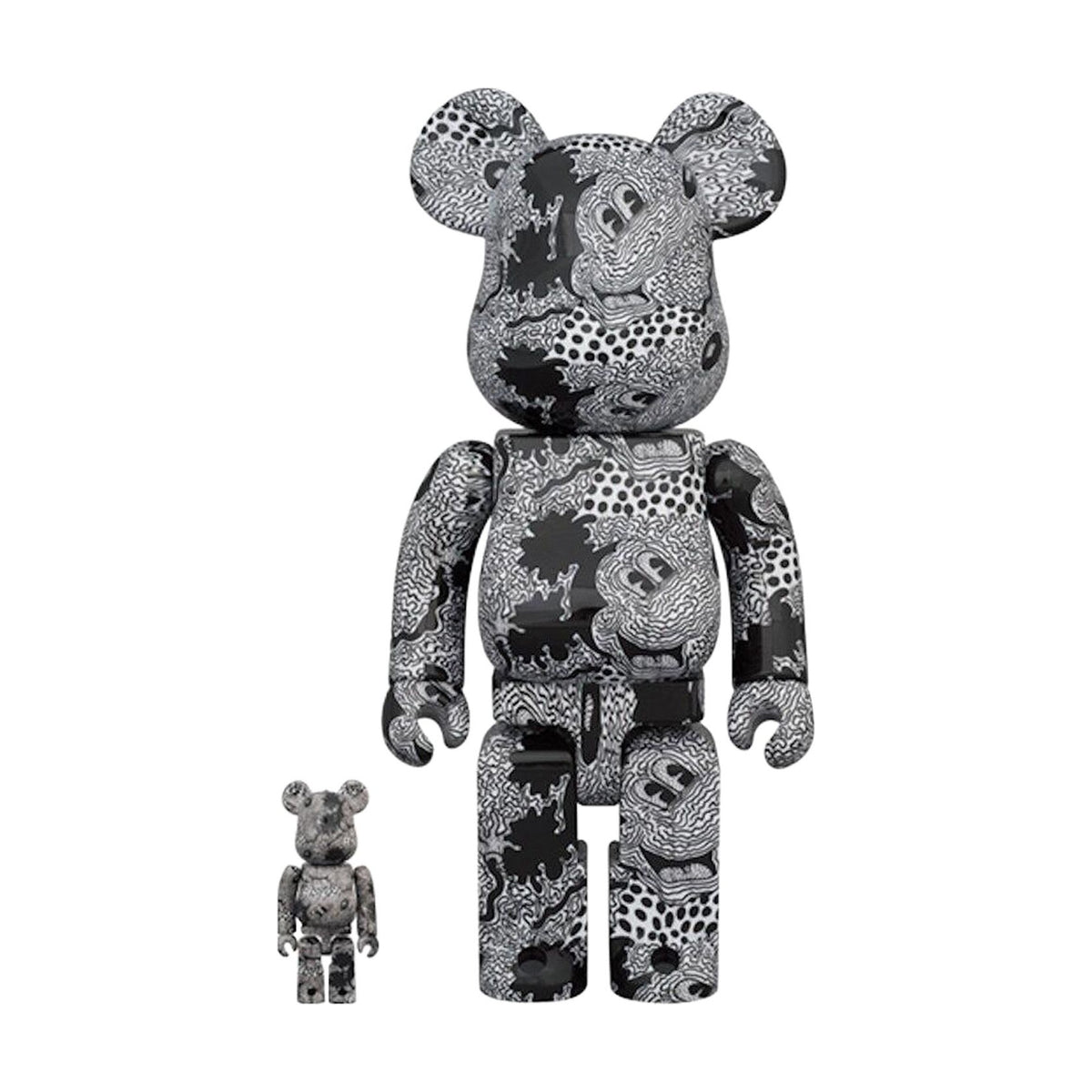 BE@RBRICK Keith Haring x Disney Mickey Mouse 100% & 400% Set front