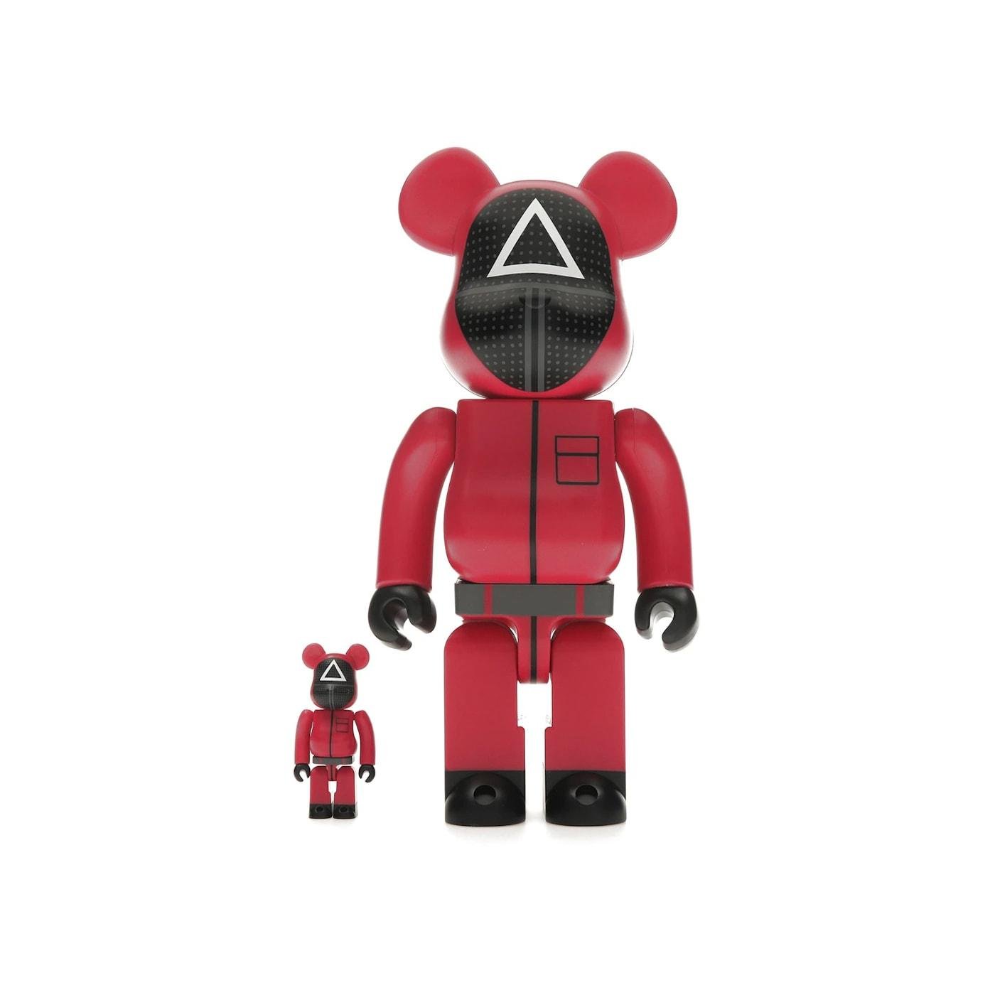 Bearbrick x Squid Game Guard (Triangle) 100% & 400% Set - Im Your Wardrobe