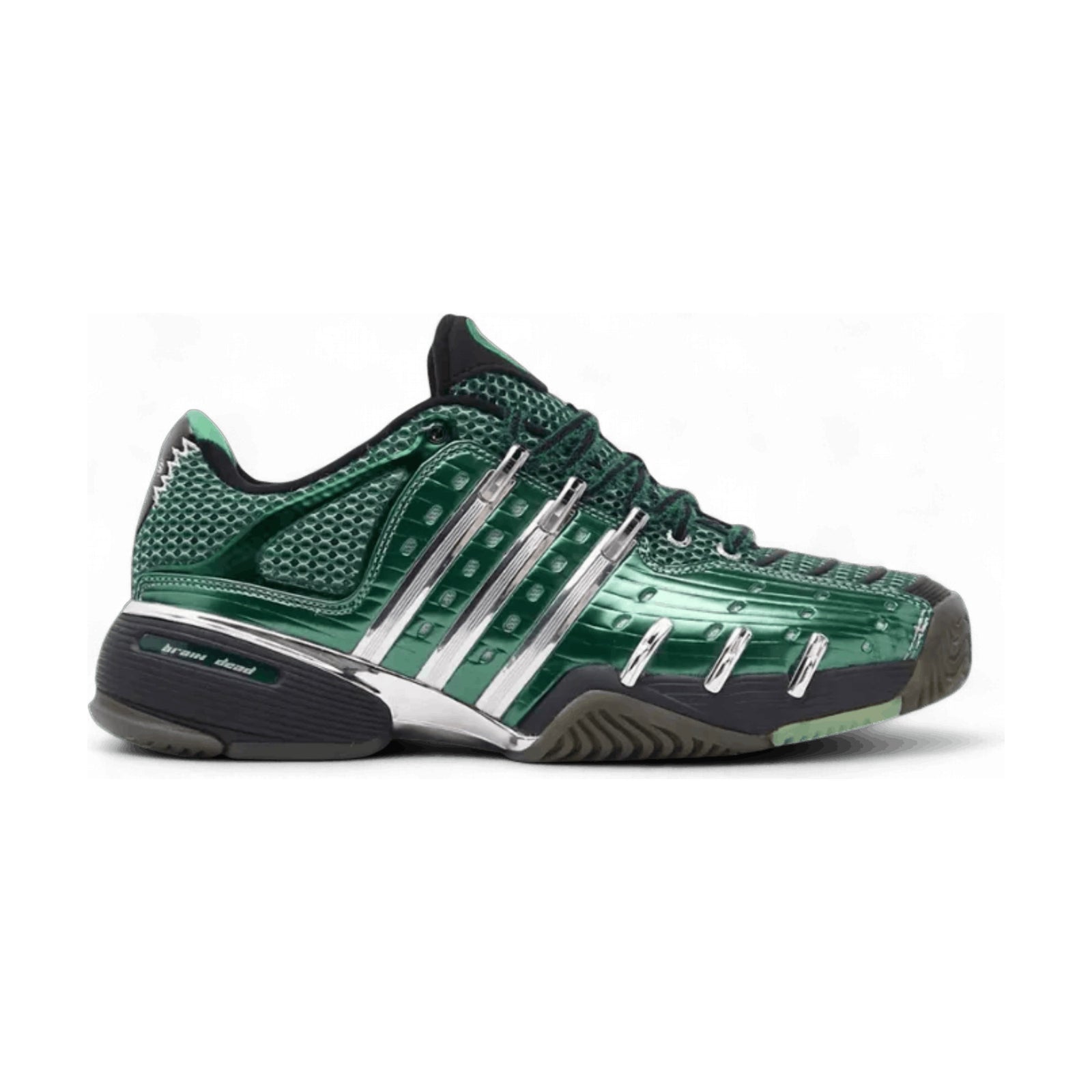 Brain Dead x adidas Barricade 5 Dark Green Silver Metallic front