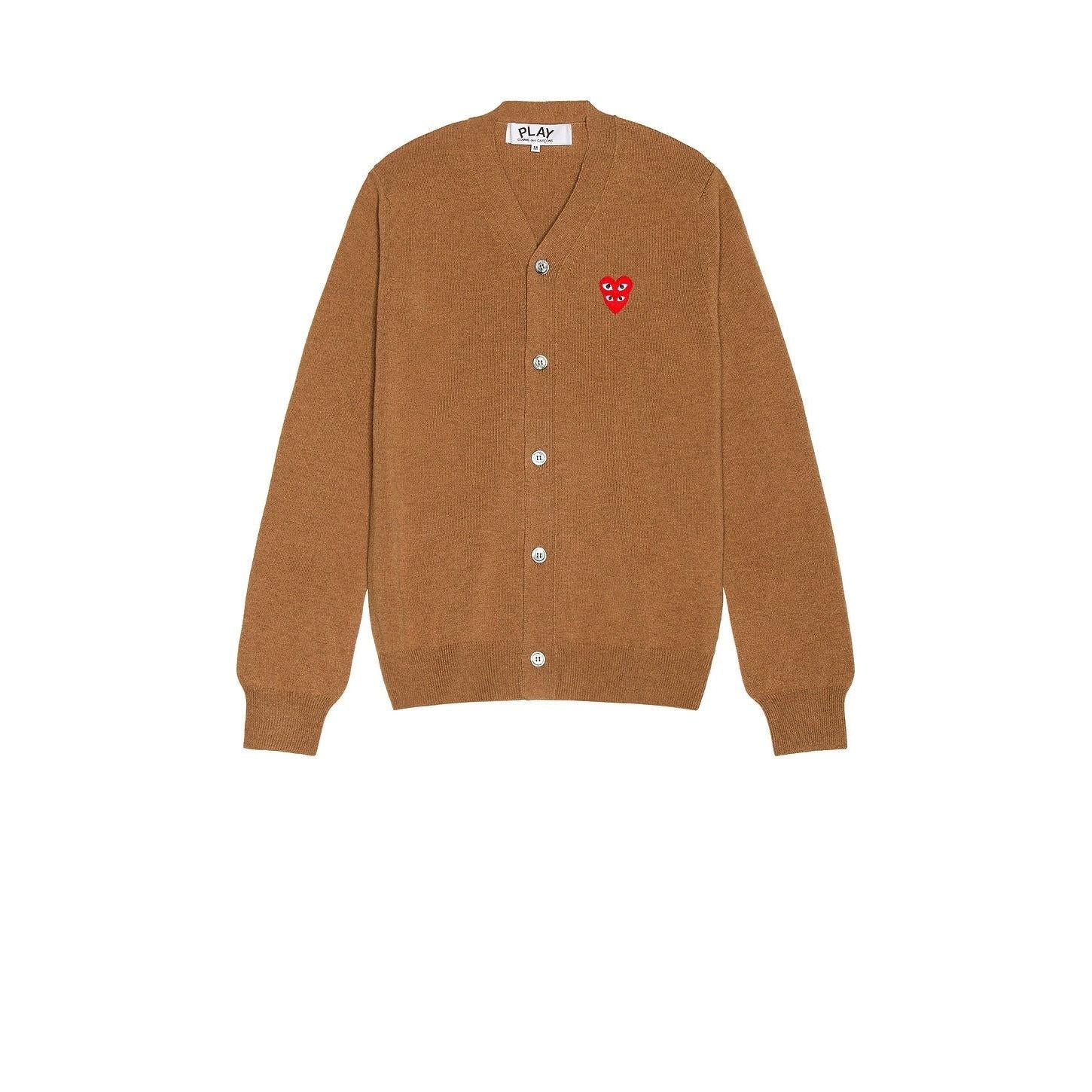 Comme des Garcons PLAY Cardigan Brown - Im Your Wardrobe