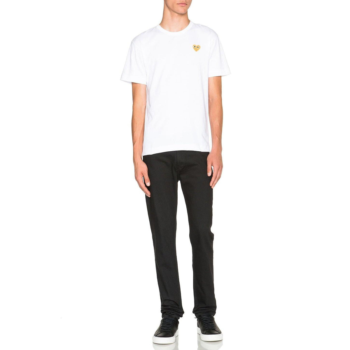 Comme des Garcons PLAY Gold Emblem Tee White - Im Your Wardrobe