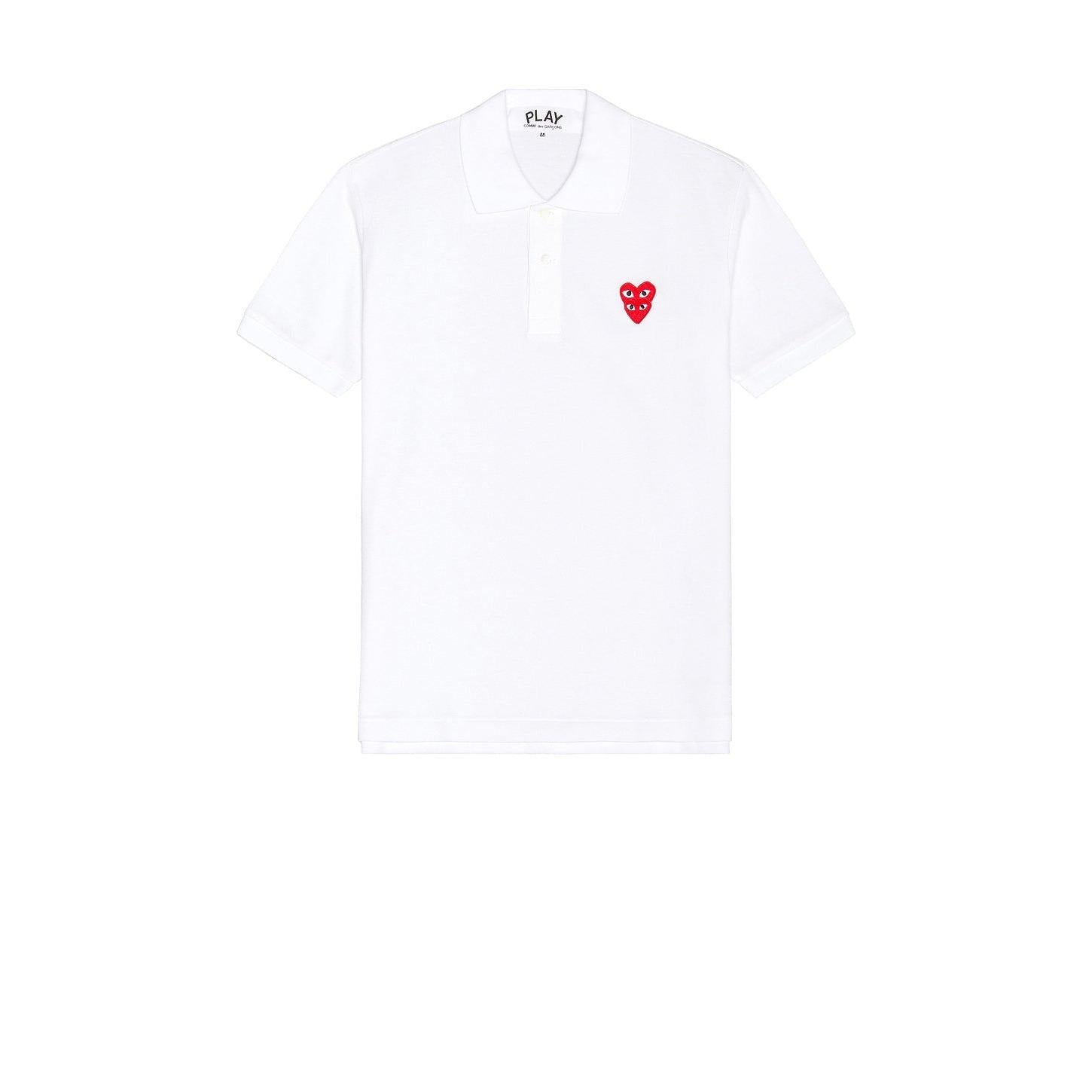 Comme des Garcons PLAY Polo T-Shirt White - Im Your Wardrobe