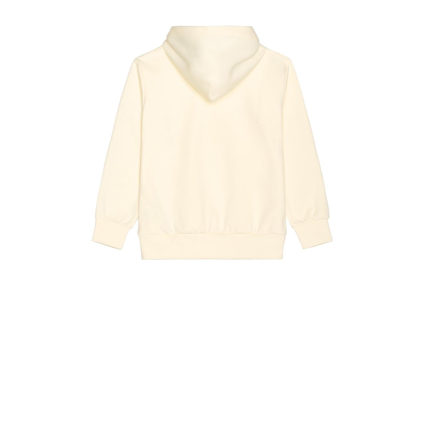 Comme des Garcons PLAY Pullover Hoodie With Red Emblem Ivory - Im Your Wardrobe