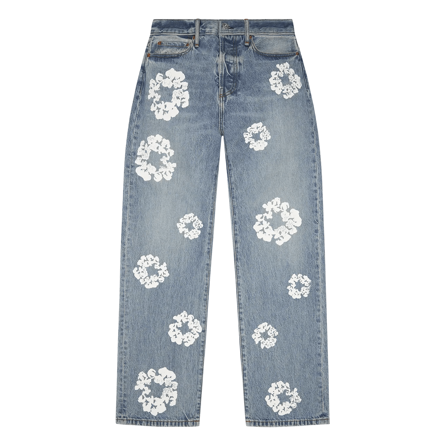 Denim Tears Baggy Cotton Wreath Denim Pant Light Wash - Im Your Wardrobe