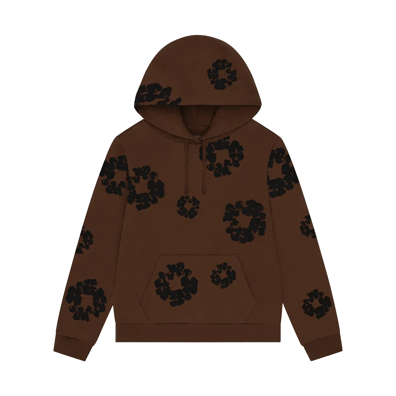 Denim Tears Black Cotton Wreath Hoodie Brown - Im Your Wardrobe