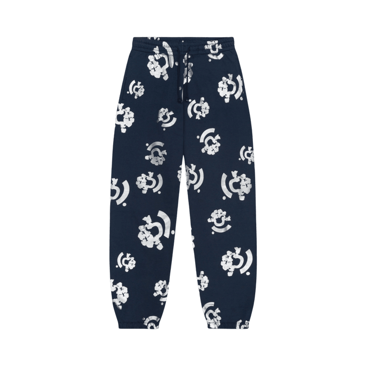 Denim Tears Bstroy Silver Print Sweatpants Blue - Im Your Wardrobe