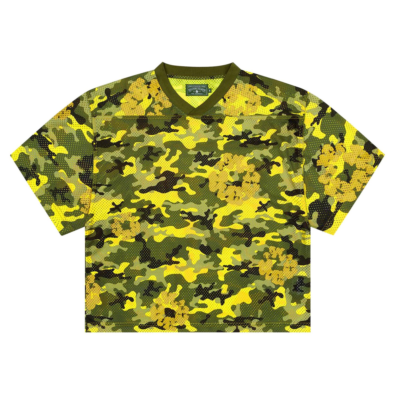 Denim Tears Camo Cotton Wreath Mesh Football Top Yellow - Im Your Wardrobe