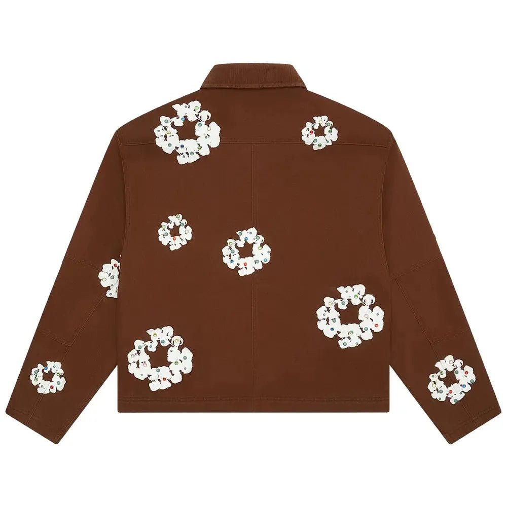 Denim Tears Cotton Wreath Canvas Work Jacket Brown - Im Your Wardrobe