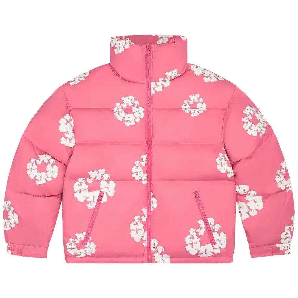 Denim Tears Cotton Wreath Puffer Jacket Pink - Im Your Wardrobe
