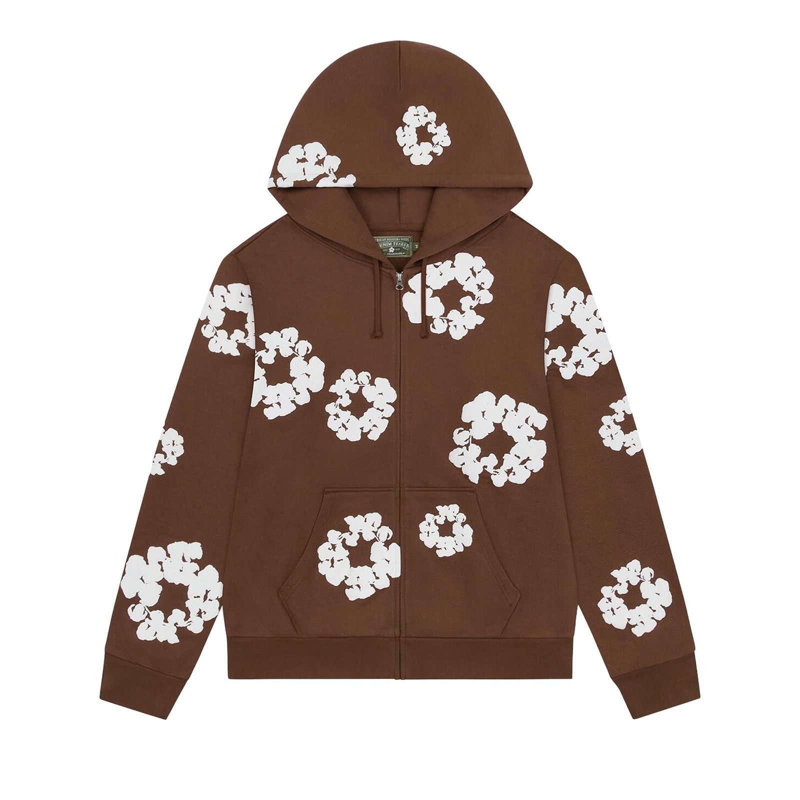 Denim Tears Cotton Wreath Zip Hoodie Brown - Im Your Wardrobe