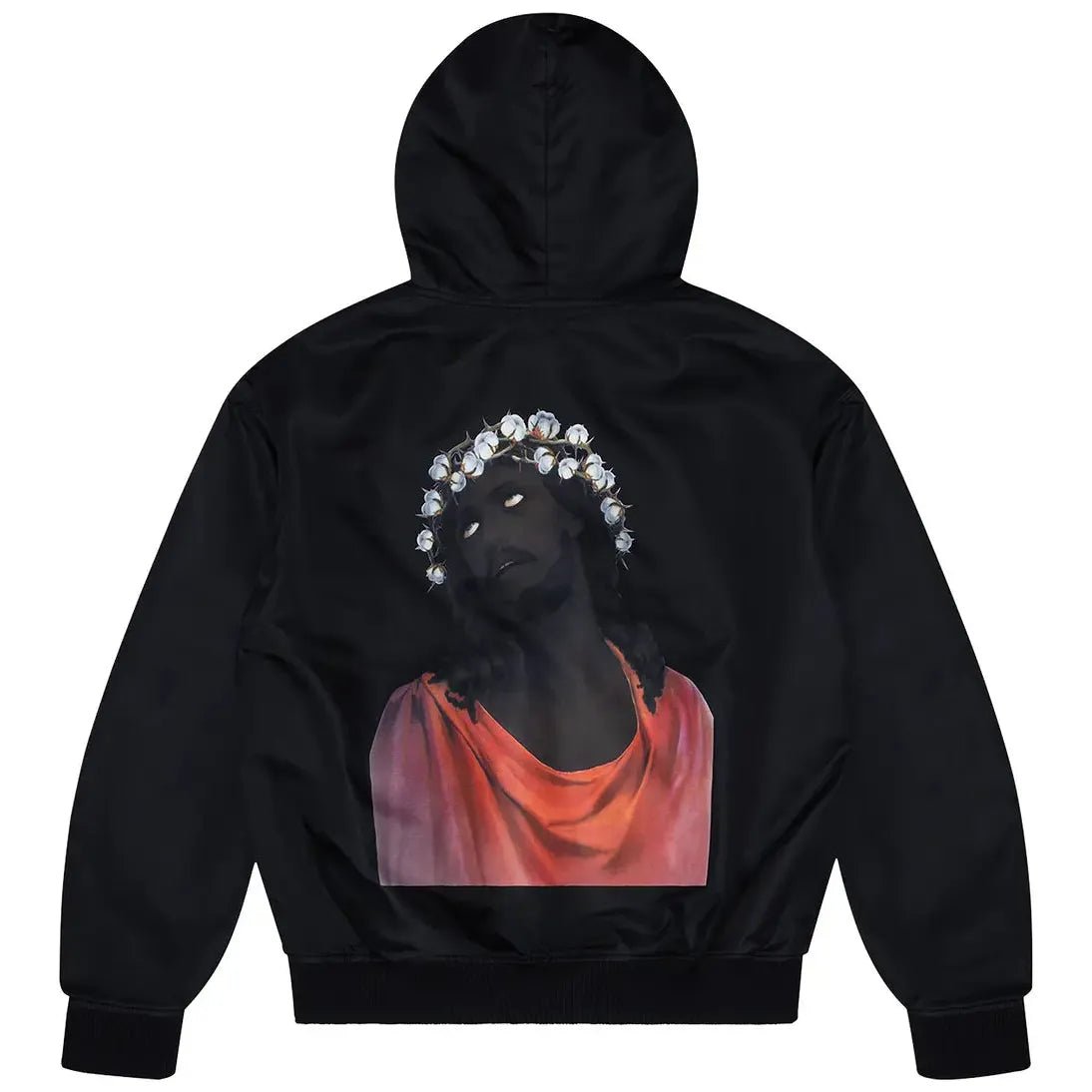 Denim Tears Crown of Cotton & Black Madonna Reversible Zip Hoodie Black - Im Your Wardrobe