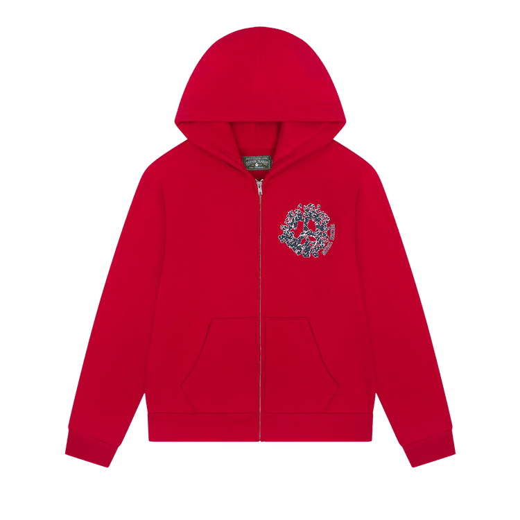Denim Tears Denim University Zip Hoodie Red - Im Your Wardrobe