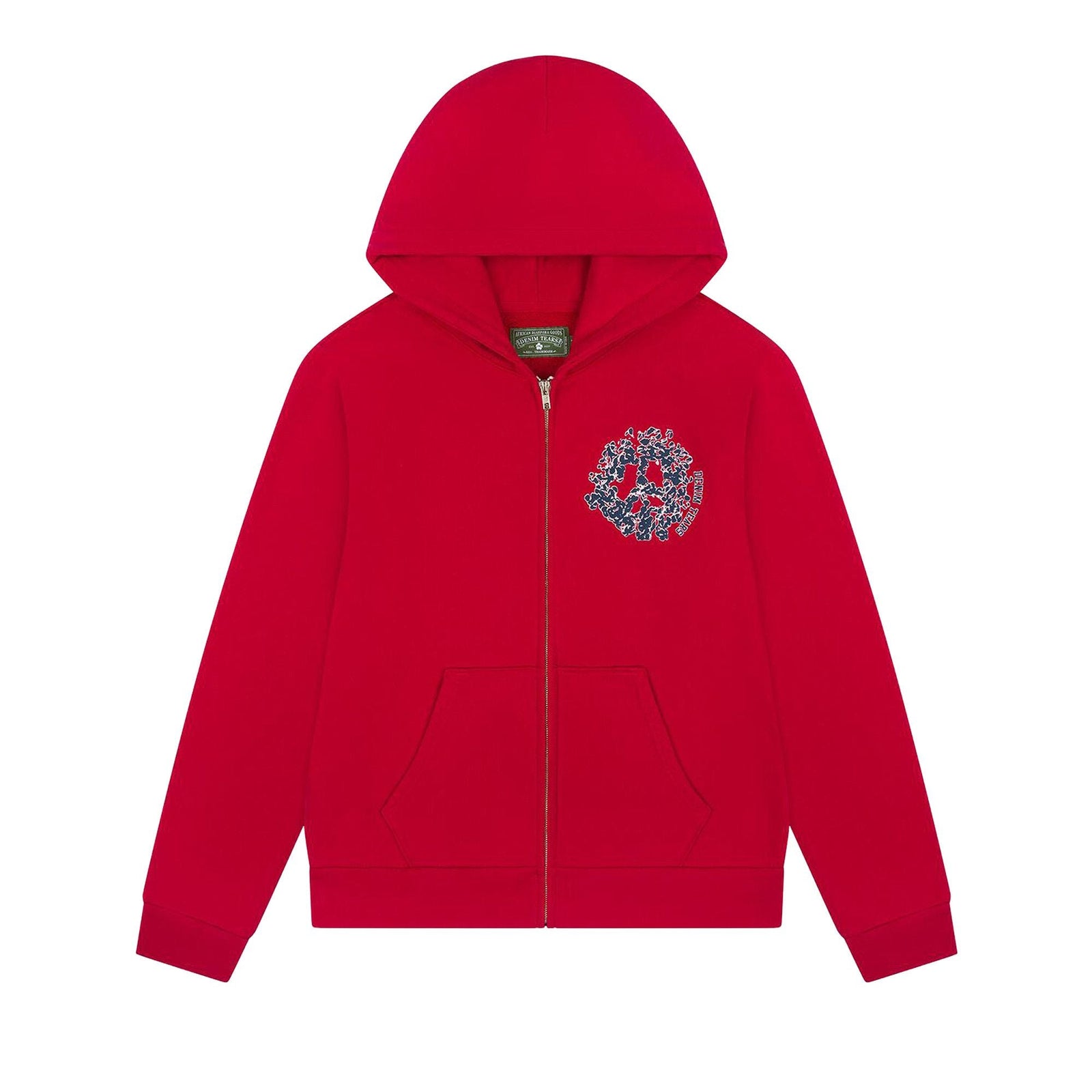 Denim Tears Denim University Zip Hoodie Red - Im Your Wardrobe