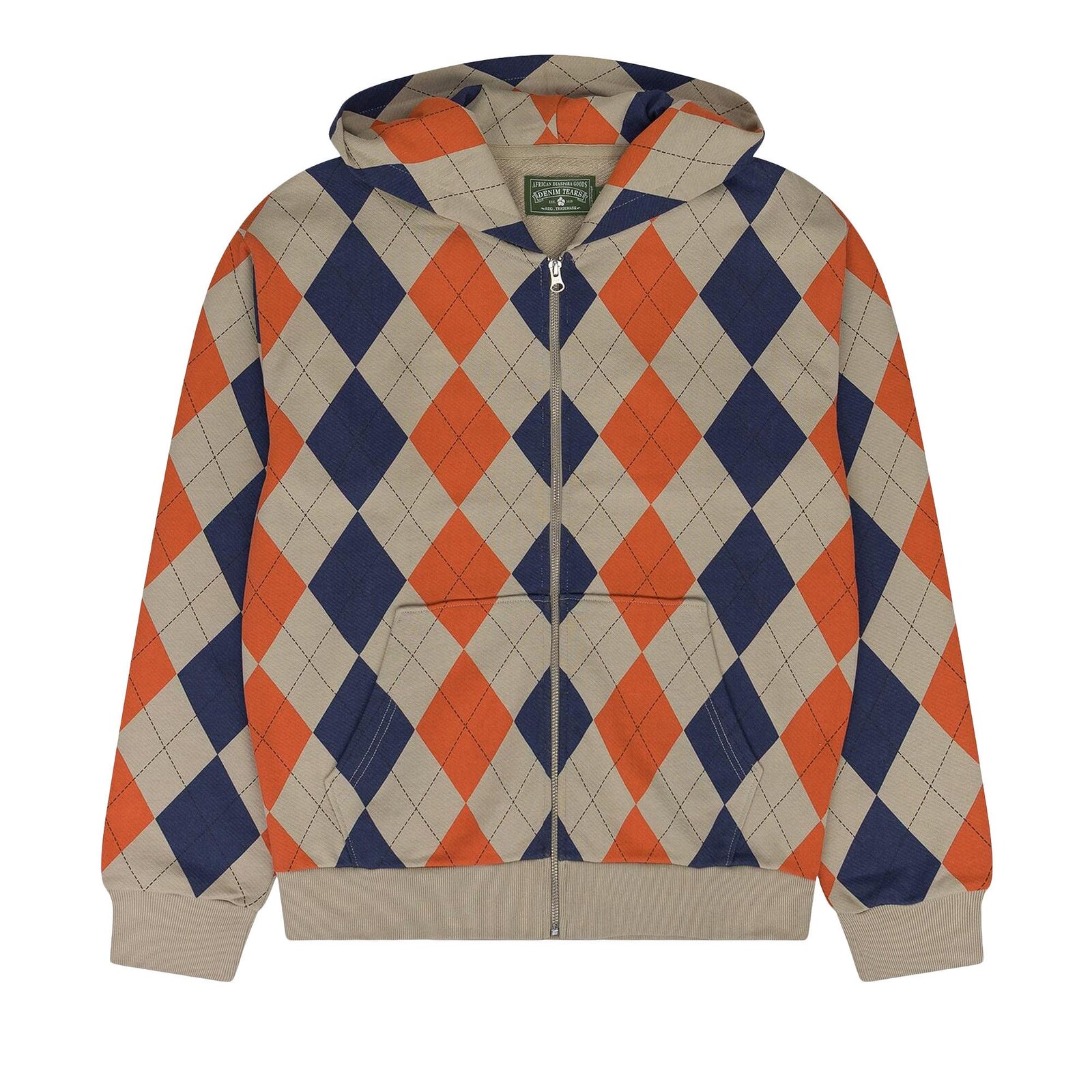 Denim Tears Intarsia Zip Hoodie Beige - Im Your Wardrobe
